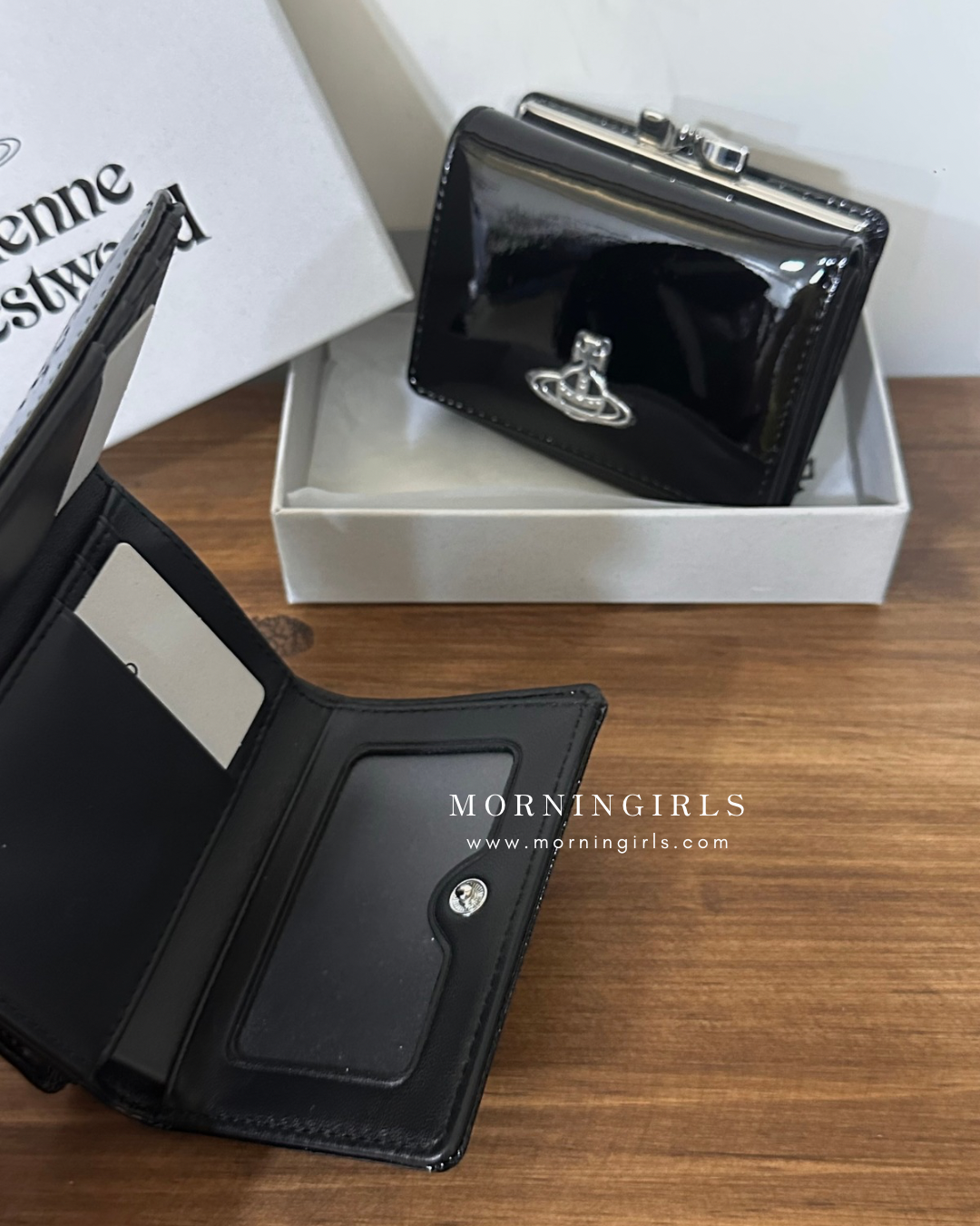 Vivienne Westwood Small Frame Wallet 漆皮黑 [年中折扣中!]