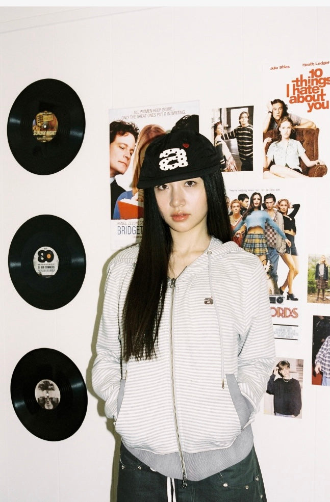 Aeae Dot Small Letter Nylon Cap 最新韓國選物🇰🇷波點大A尼龍棒球帽［Made in Korea🇰🇷復古運動風］