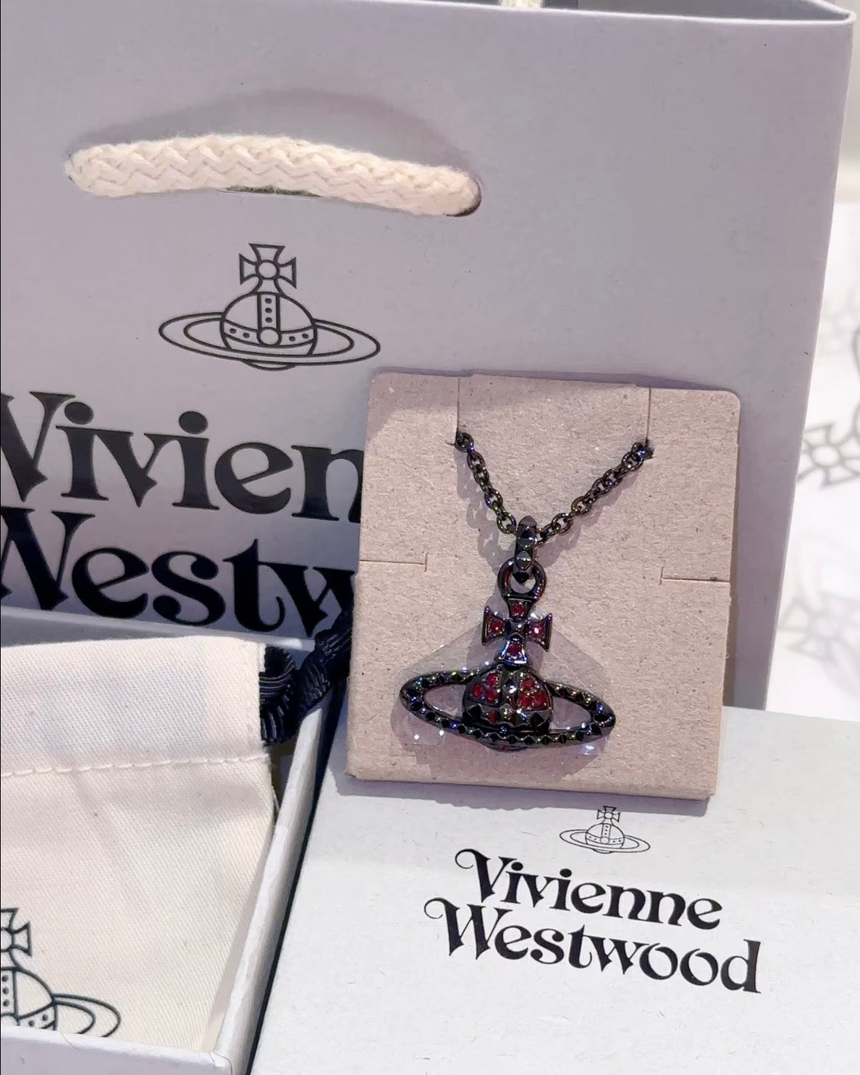 Vivienne Westwood Mayfair Orb Necklace Studded Saturn [Jaden's Pick - Recommended for Beginners]