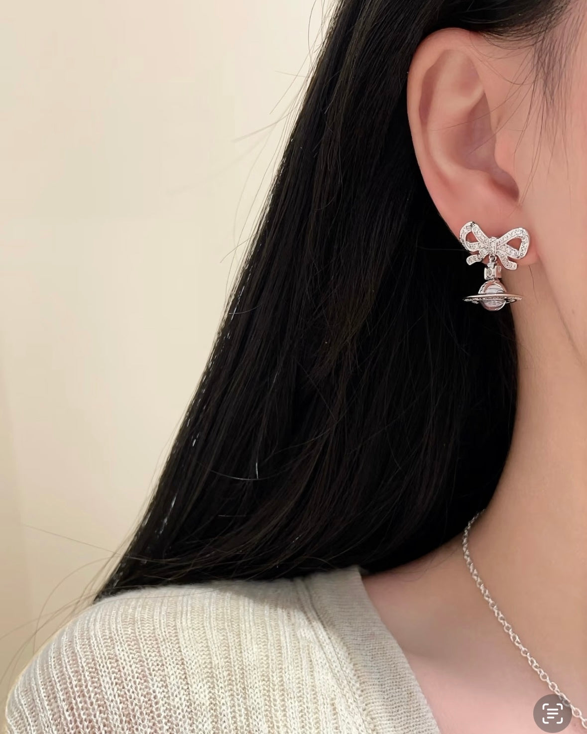 アクセサリー vivienne westwood OCTAVIE EARRINGS SV925 Vivienne Westwood Octavie Pendant Earrings PINK 粉紅蝴蝶結