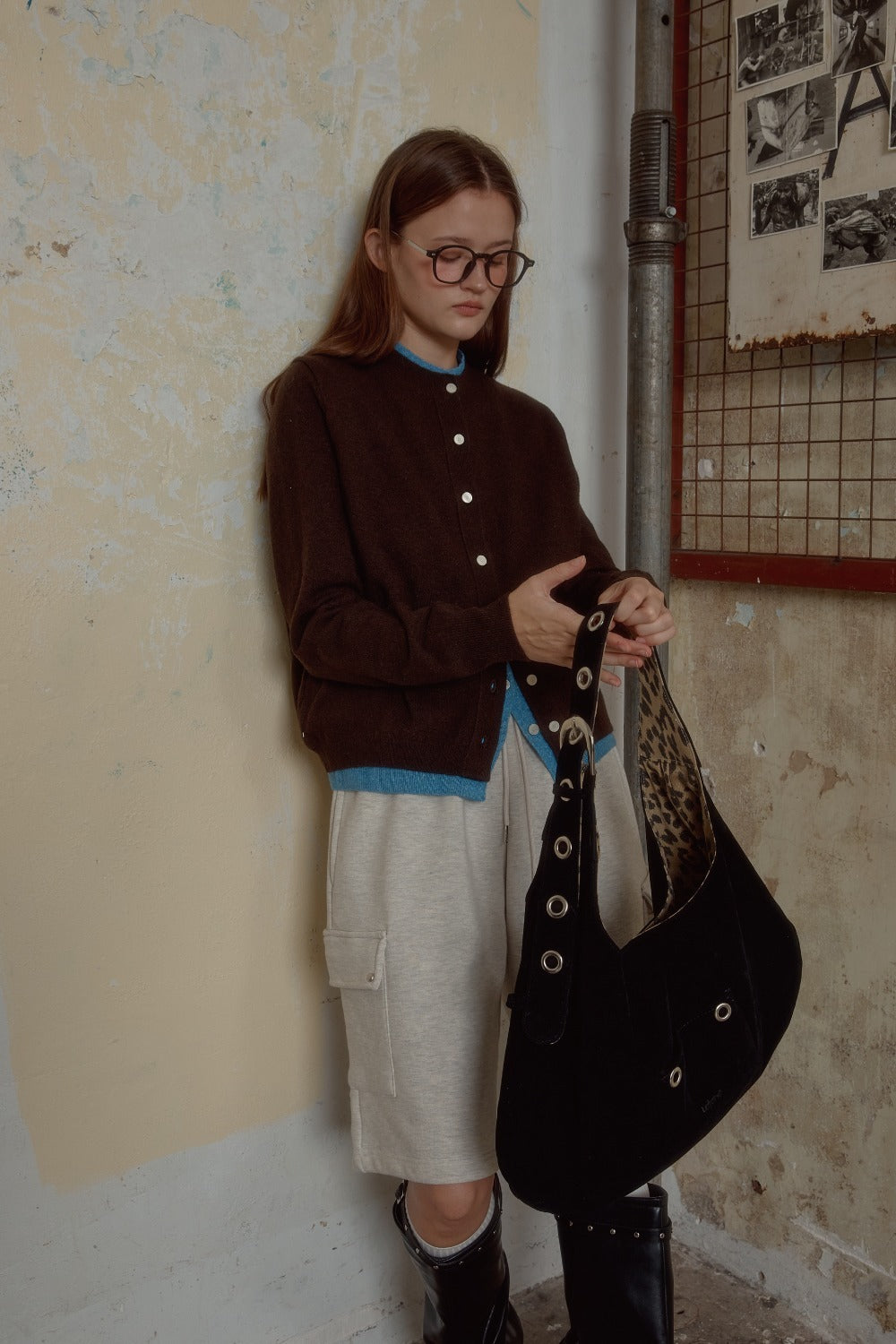 Leterie Suede Buckle Reversible Shoulder Bag 最新韓國選物🇰🇷麂皮豹紋兩用洞洞扣半月袋［Made In Korea🇰🇷可雙面兩用 肩帶可調節上膊斜揹OK!］