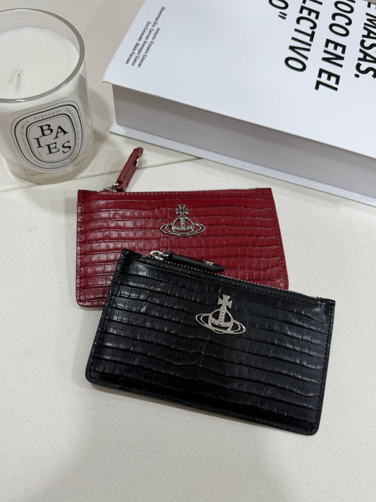 Vivienne Westwood Slim Long Cardholder in Crocodile Skin [New Arrival in SS25]