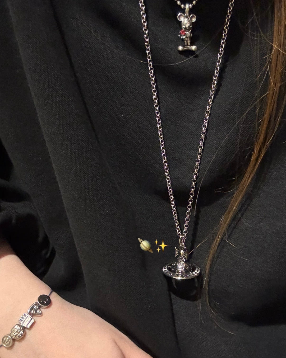 Vivienne Westwood Victorine Pendant Necklace [復古工業風做舊長鏈］