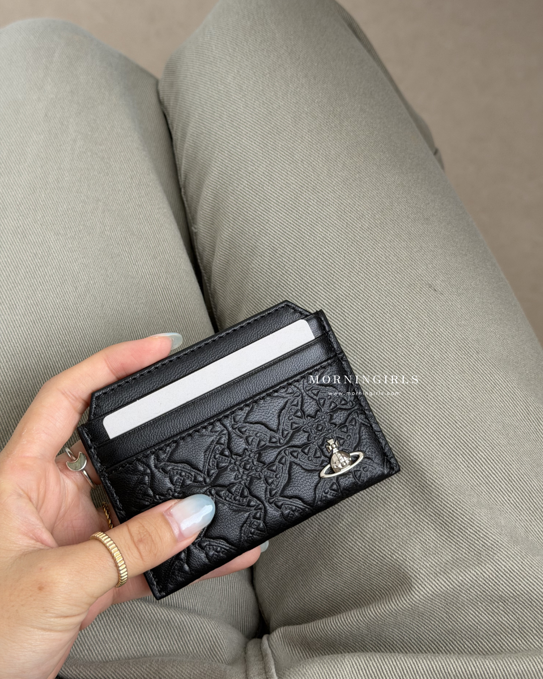 Vivienne Westwood Bifold Cardholder with Vintage Star Embossed Pattern