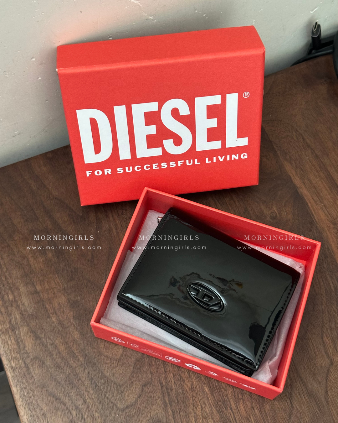 Diesel Wallet 小銀包漆皮黑 [限時優惠大折扣零錢紙幣五卡位]