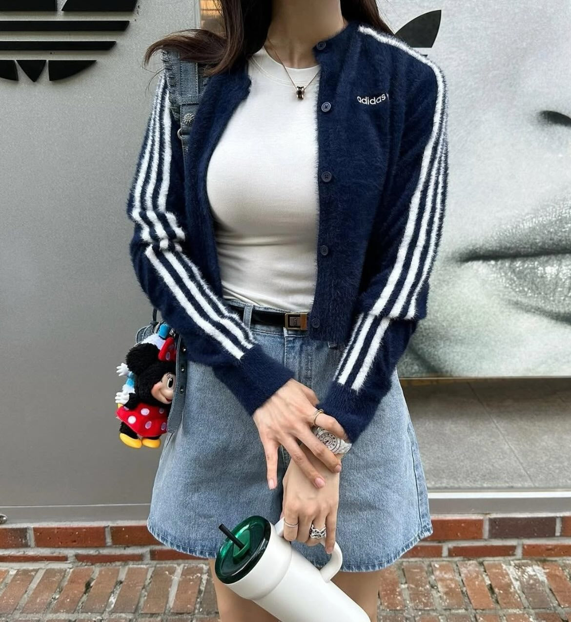 Adidas Originals 3-Stripes Knit Cardigan 超柔軟親膚毛毛外套 海軍藍 [超小量貨 海外限定]