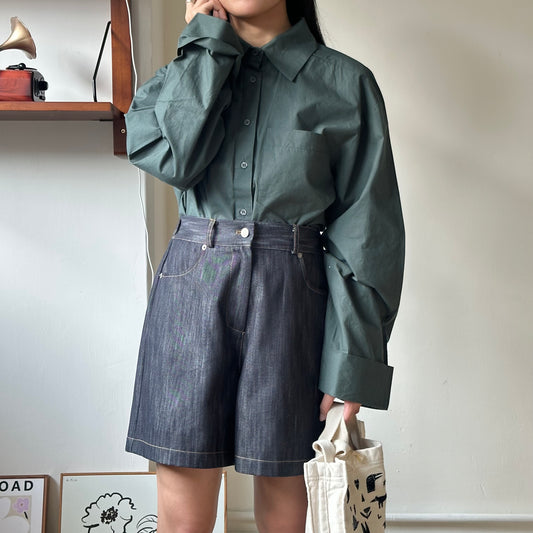 Big Pocket Oversize Cropped Shirt  [門市搬遷清貨限時優惠$149!]