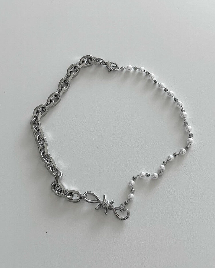 韓國選物🇰🇷OFUSE Wire Pearl Choker