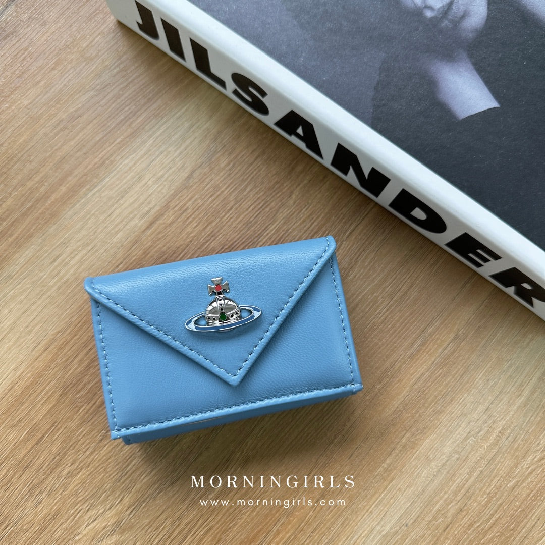 Vivienne Westwood Envelope Mini Wallet 掌心小銀包 BABY BLUE小羊皮