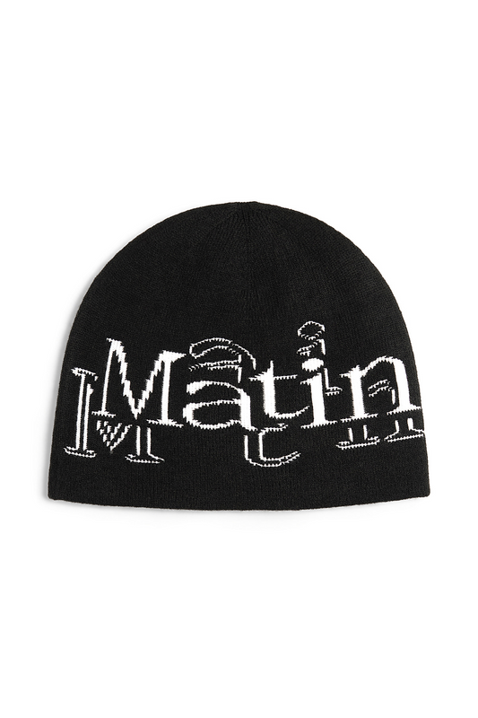 韓國選物🇰🇷Matin Kim Stroke Logo Jacquard Beanie 極簡率性Logo針織帽［質感錯位字母 秋冬百搭🍂］