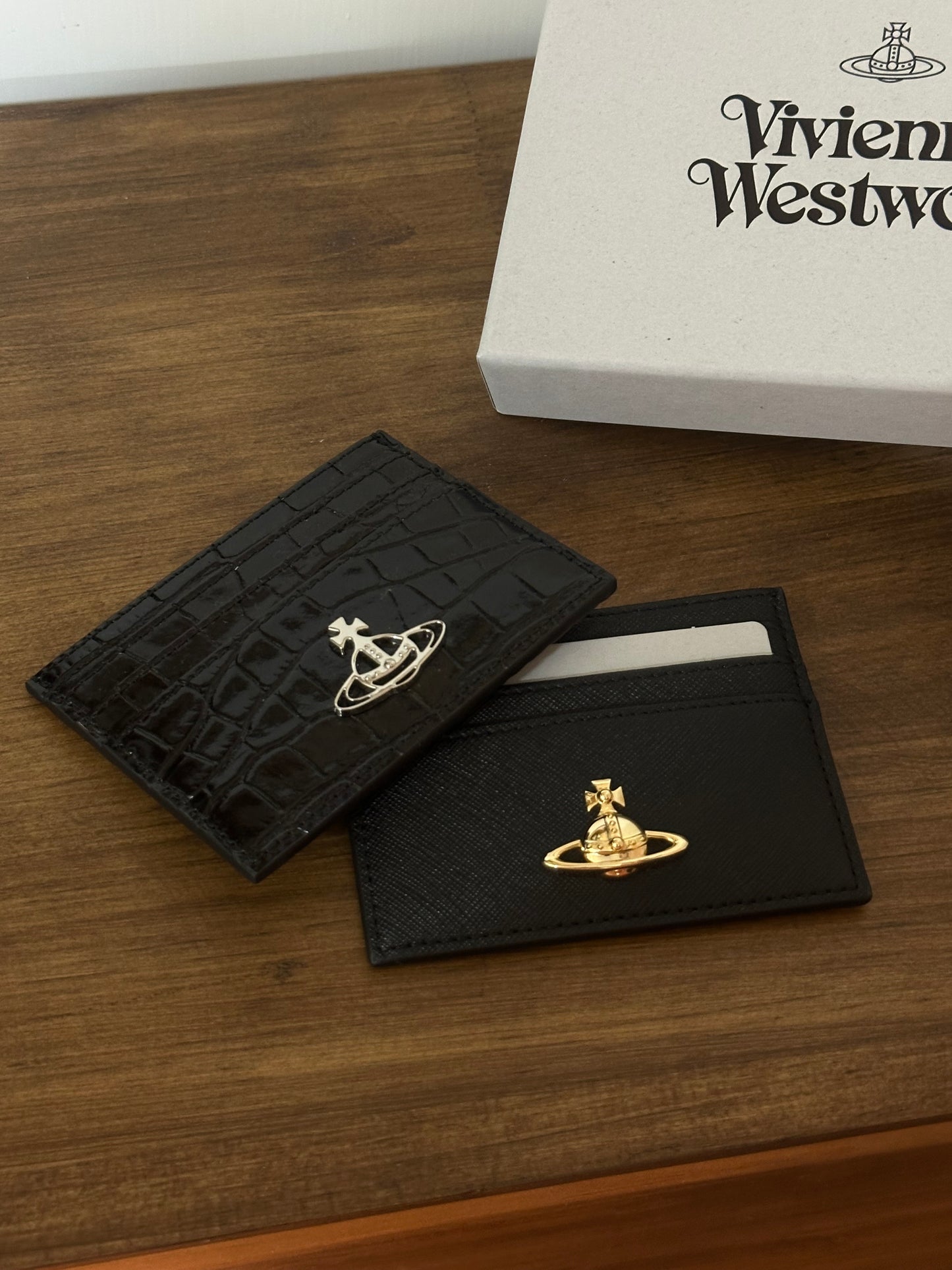 Vivienne Westwood Crocodile Cardholder 黑銀鱷魚皮