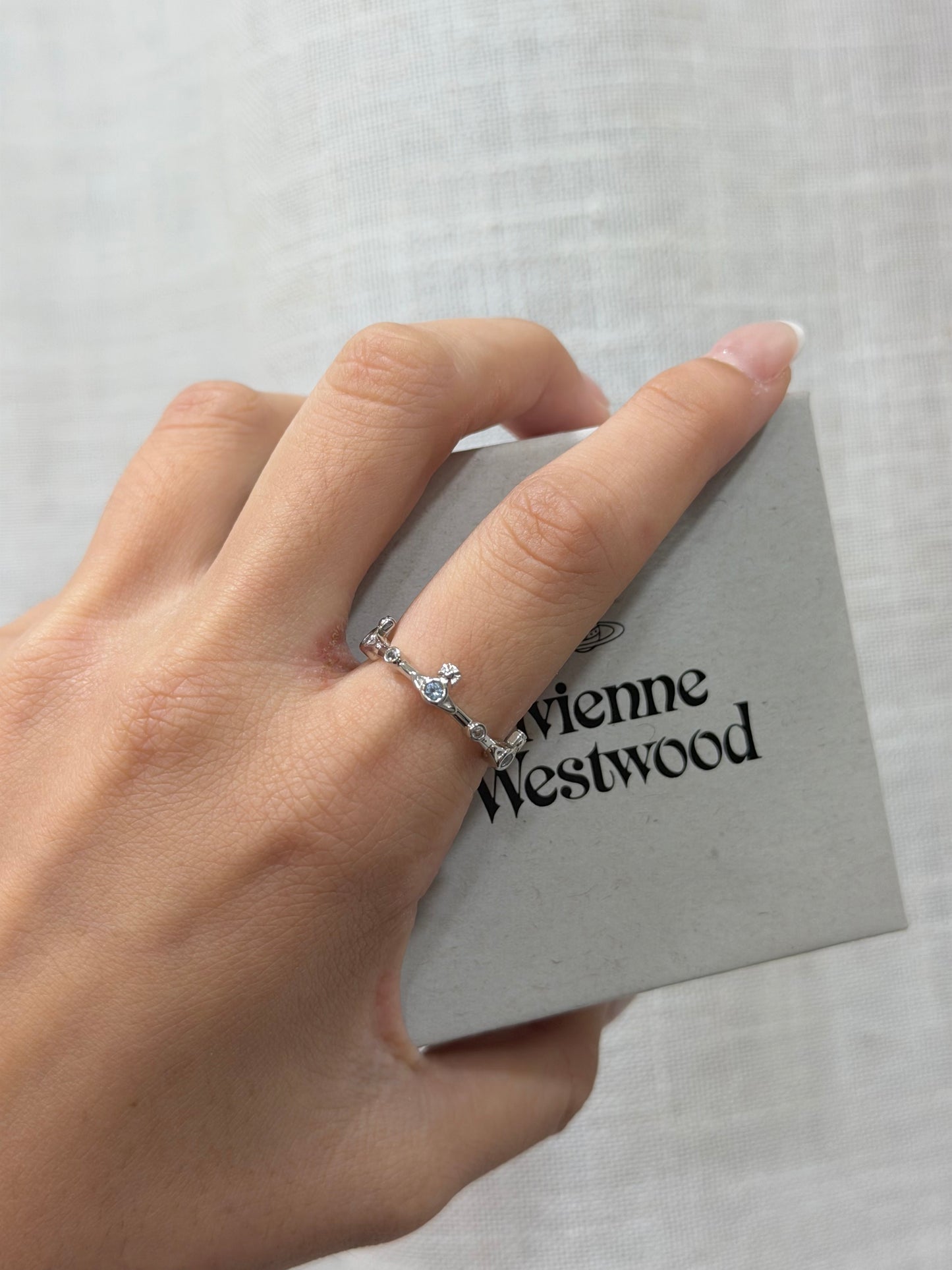 Vivienne Westwood Felicia Ring 小藍鑽最新上架925純銀