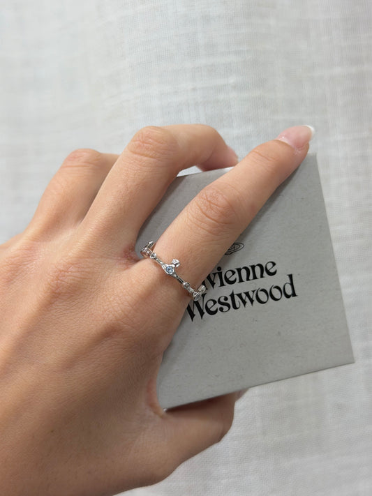 Vivienne Westwood Felicia Ring 小藍鑽最新上架925純銀