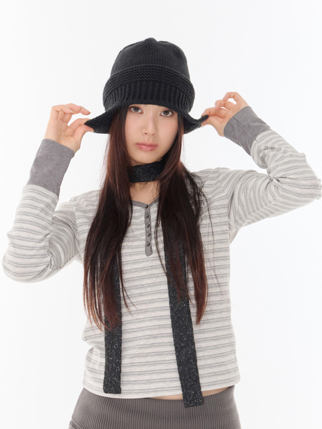 韓國選物🇰🇷Ason Nep Slim Muffler 慵懶彩點細圍巾［隨性慵懶韓系氛圍感！］