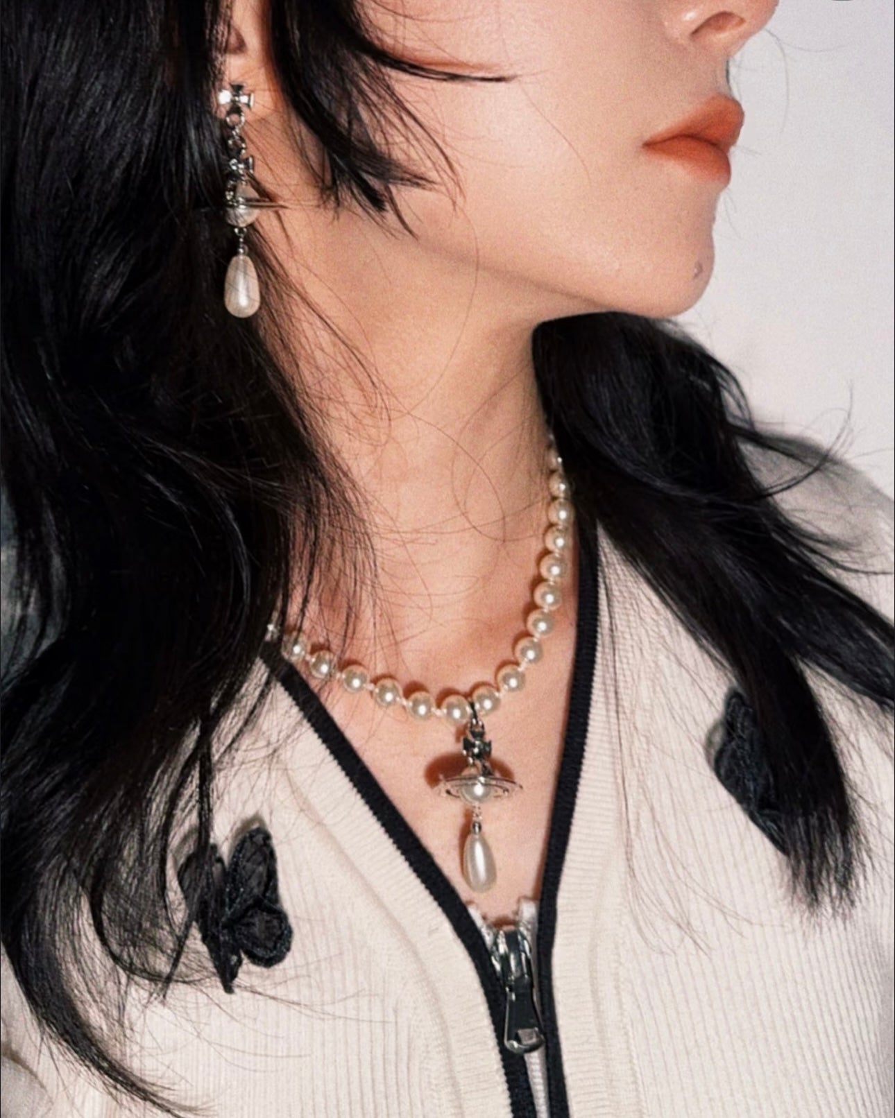 Vivienne Westwood Aleksa Pearl Choker, Baroque Teardrop Pearl [New Arrival! Super Beautiful! Limited-Time Offer, In Stock!]