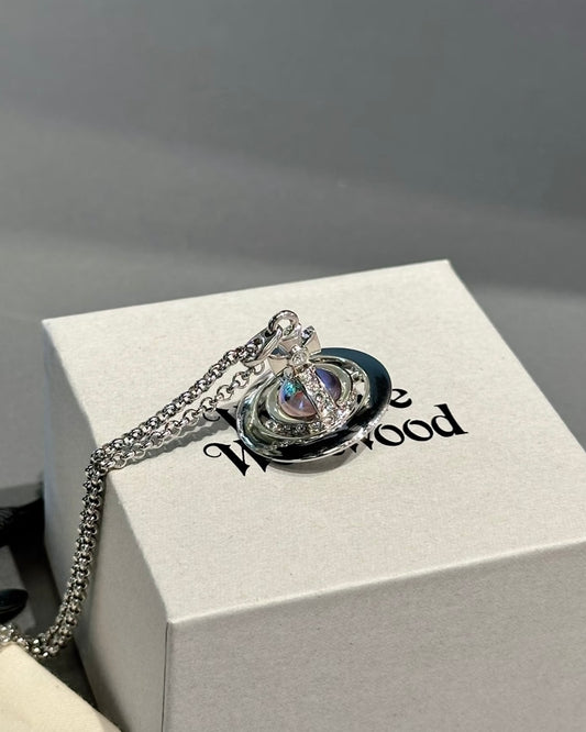 Vivienne Westwood ORB Pendant Crystal Necklace MEDIUM 鐳射幻彩限定色