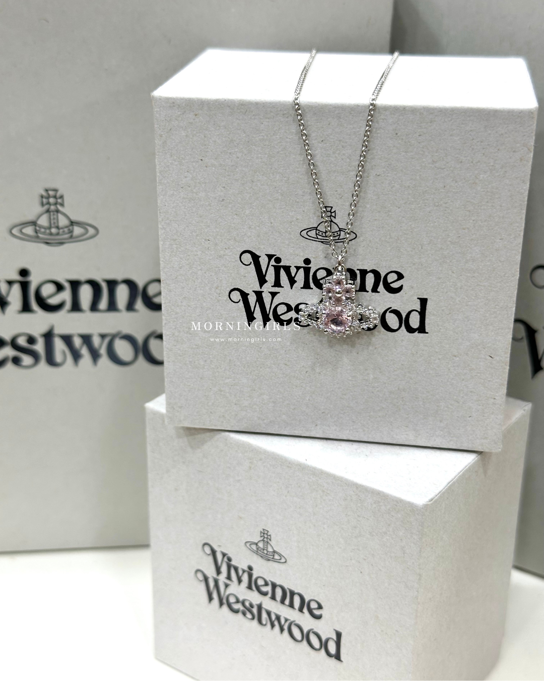 Vivienne Westwood Valentina Necklace 花花粉鑽頸鏈 [今季最新花花粉鑽頸鏈‎⁺˳✿⏦₊]