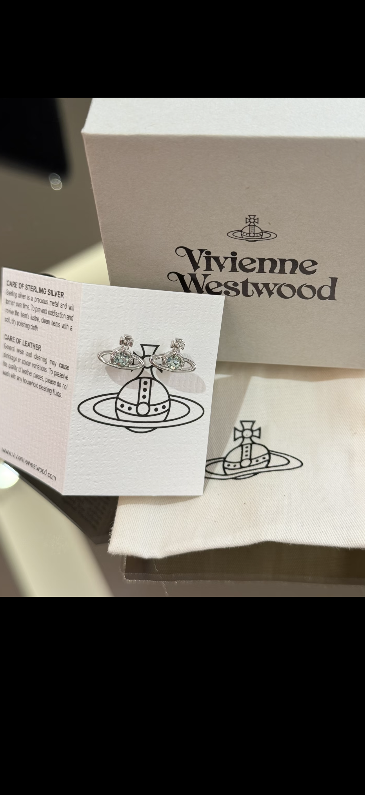 Vivienne Westwood Nano Solitaire Earrings, Silver [Hot Selling! Bone Cartilage Insertable, Excellent Value]