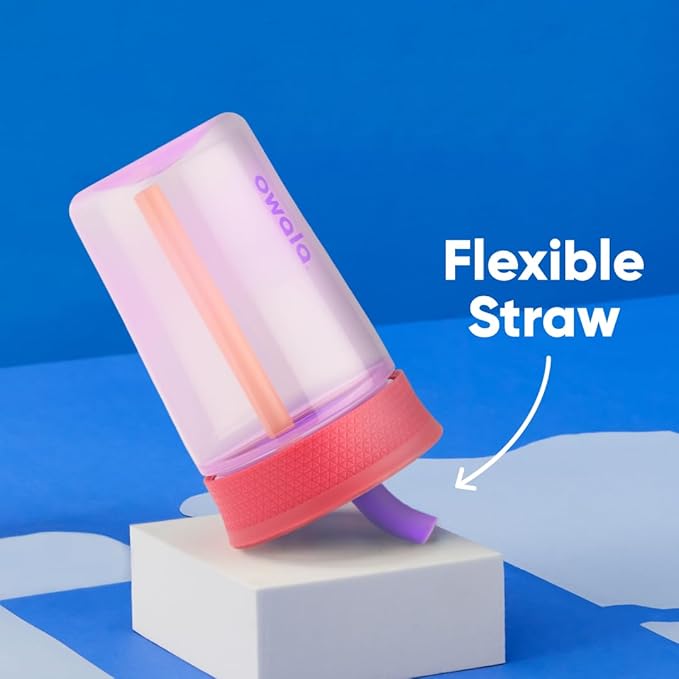 Owala拿鐵杯☕️保溫防漏吸管杯透明感保溫杯15oz [超易清潔防漏]