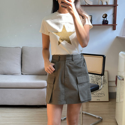 One Star Cropped Tee 4色入  [門市搬遷清貨限時優惠$49!]