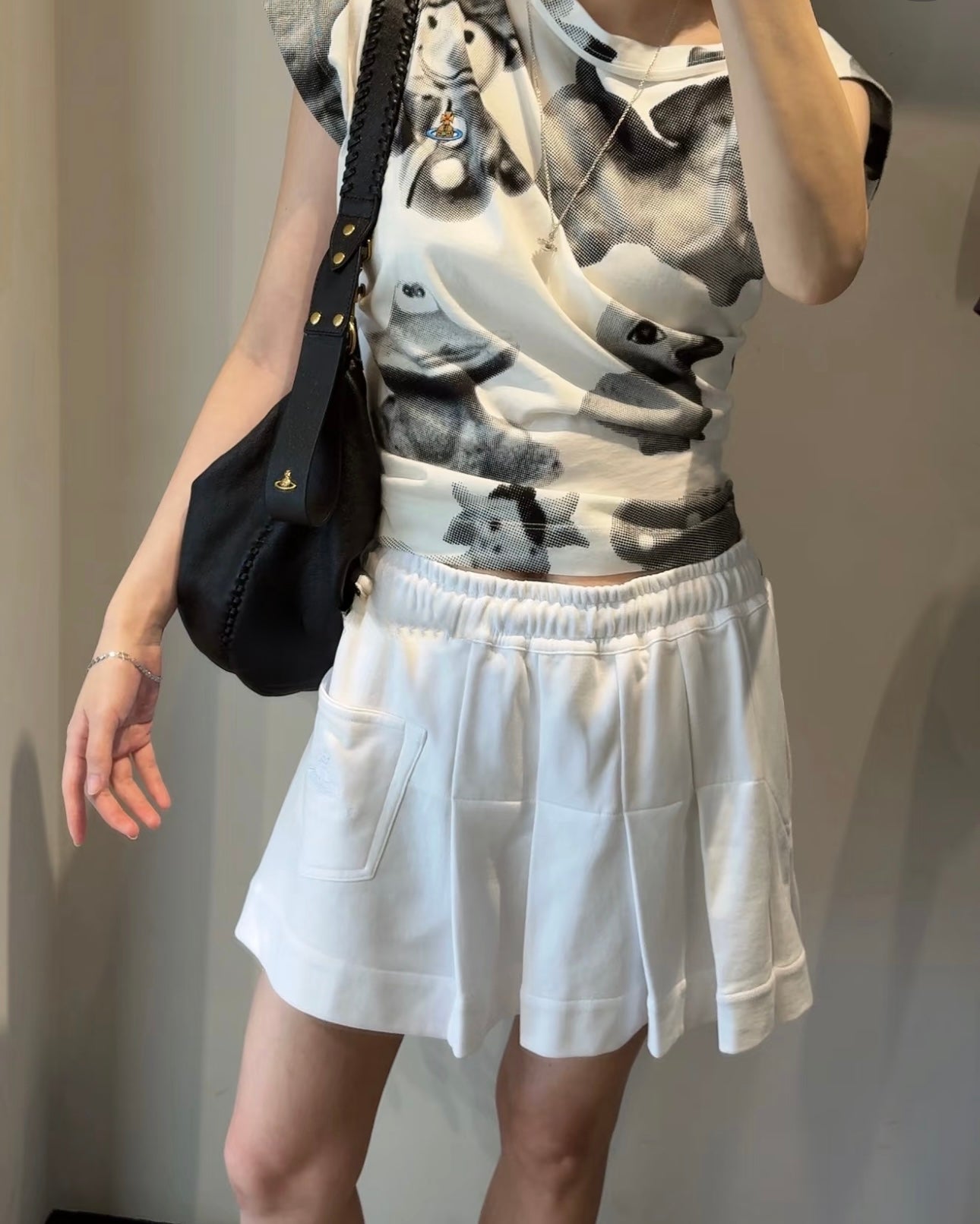 Vivienne Westwood Agnes Shoulder Bag 100%全牛皮超美牛角包［最新上架! 大推薦必入手Lemaire平替版 已自留!］