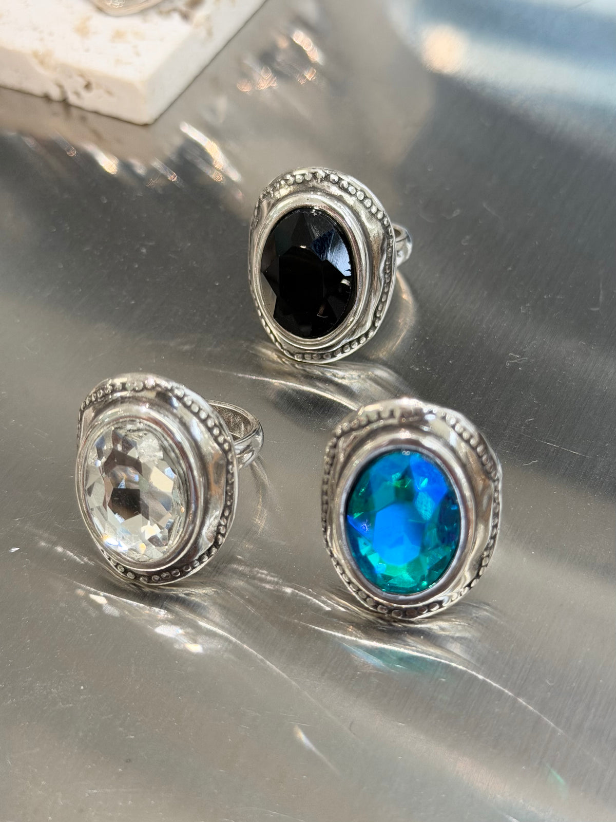 Otro Accesorio 西班牙手工飾物 - Oval Mirror Ring [最新上架反射菱形石 閃閃超靚!]