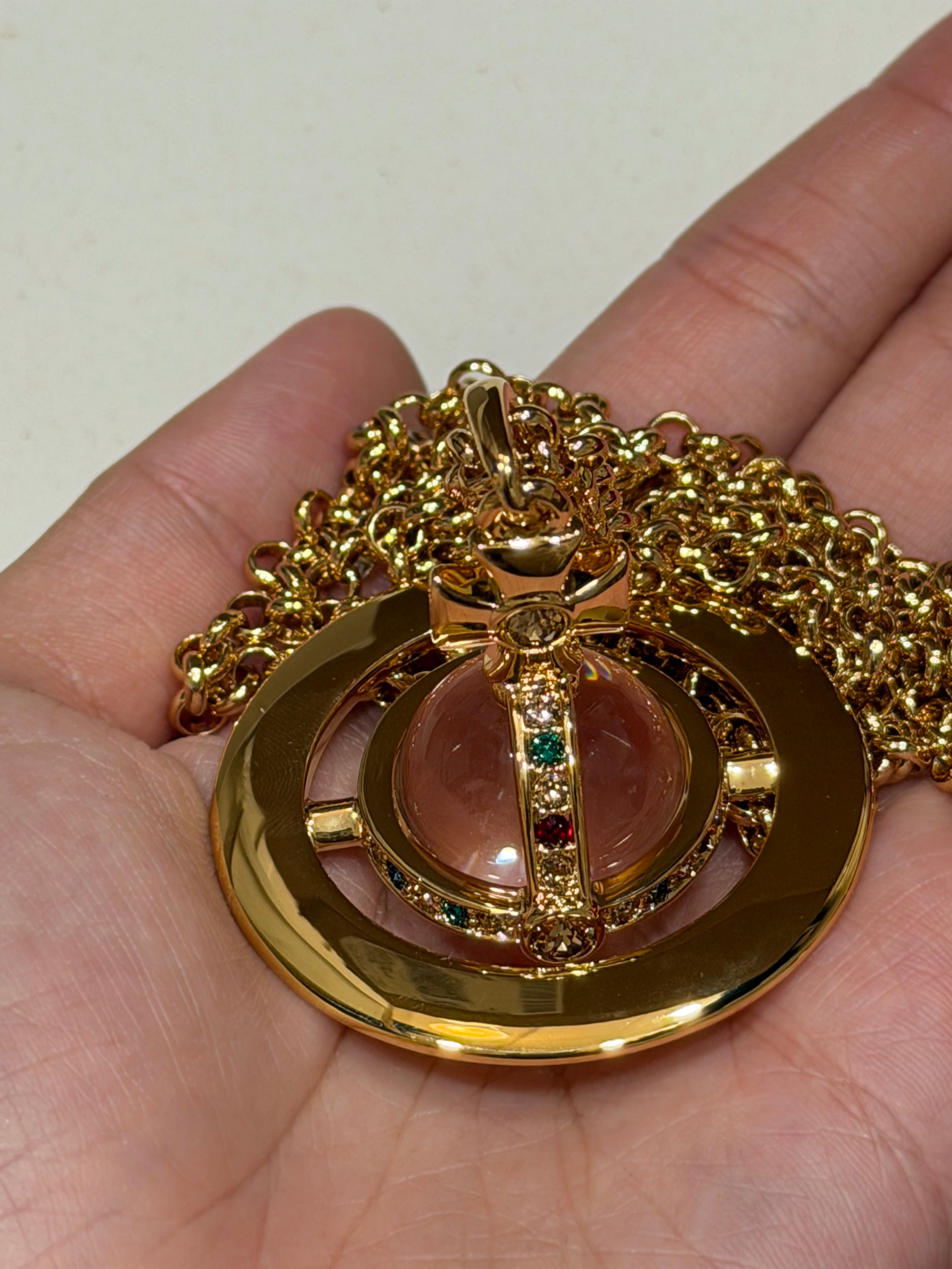 Vivienne Westwood ORB Pendant Crystal Necklace Large – morningirls