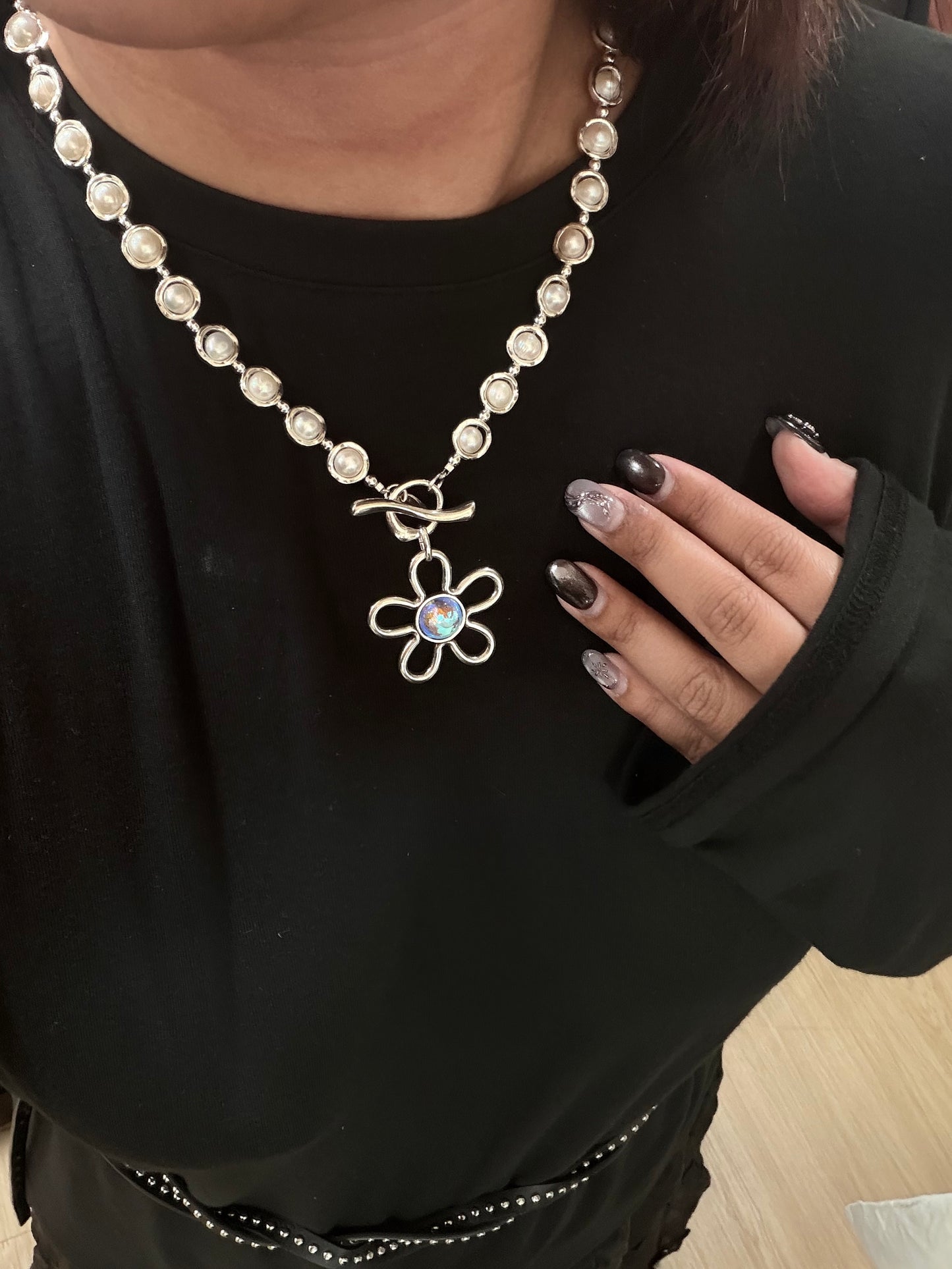 Otro Accesorio X Morningirls 聯乘自家製頸鏈 - Pearl Flower Necklace [超多新色! 門市率先上架已售出多條]