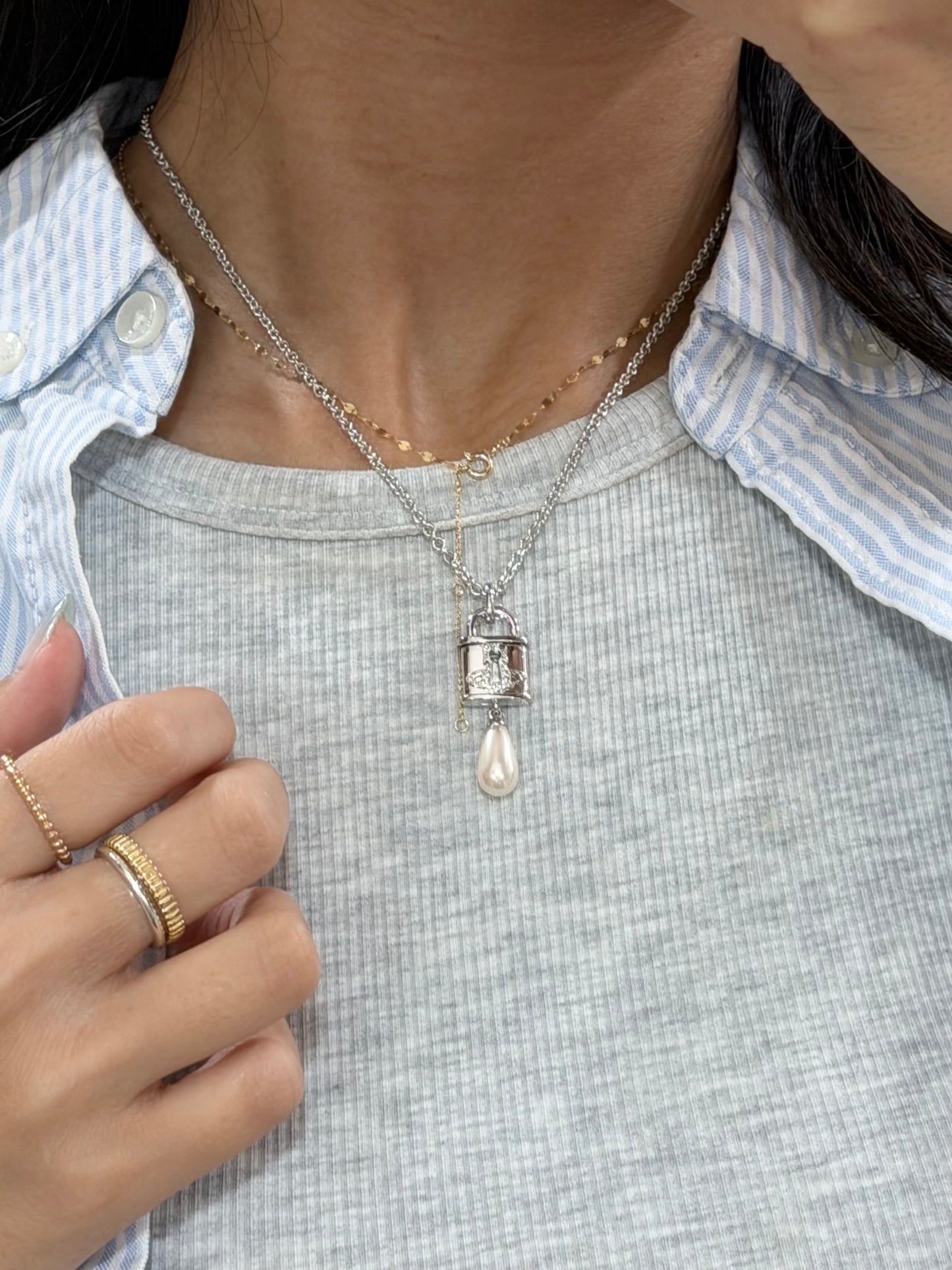 Vivienne Westwood Celestia Necklace [2026最新中性款珍珠鎖扣頸鏈］