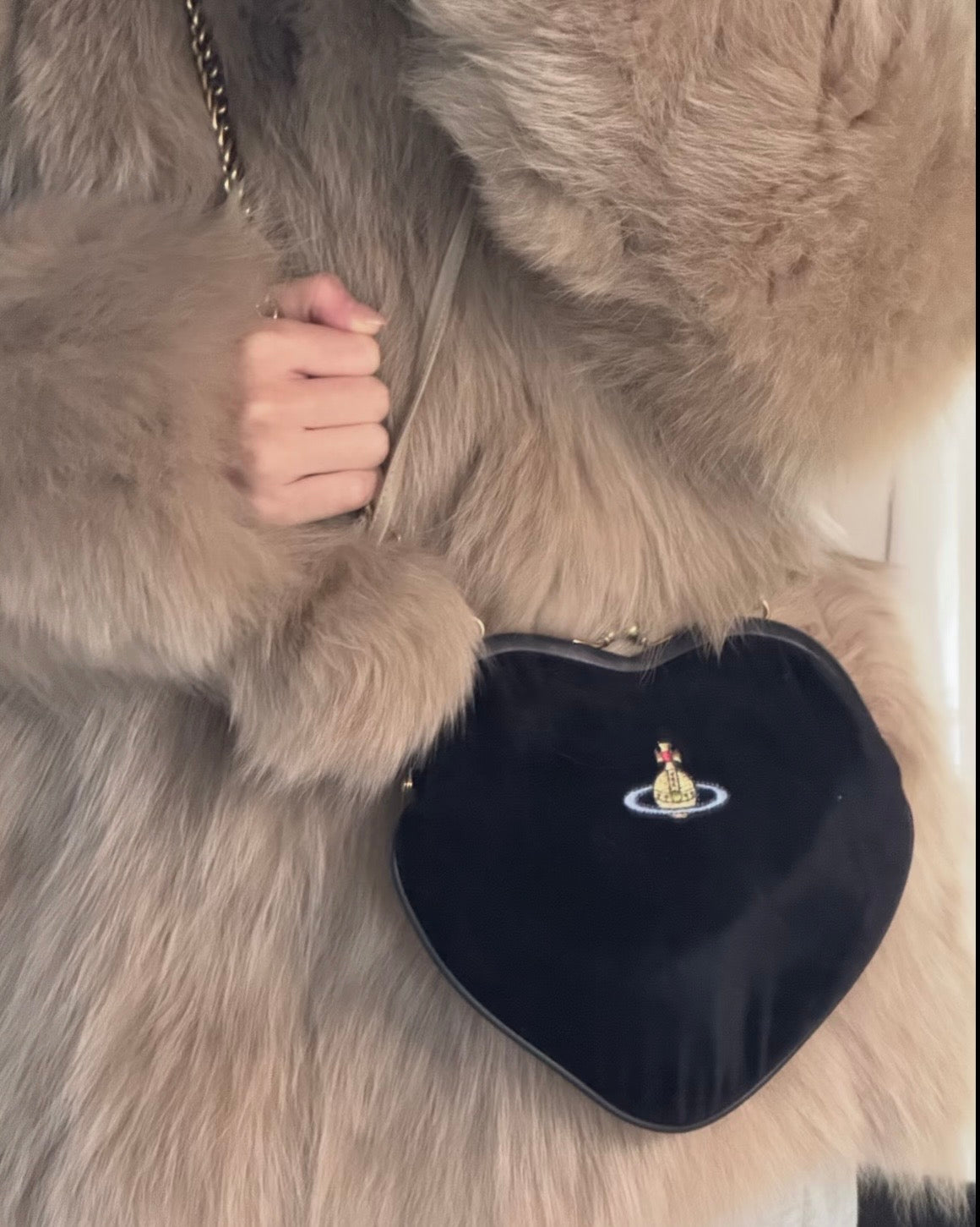 Vivienne Westwood Belle Heart Frame Purse 冬日限定天鵝絨VELET