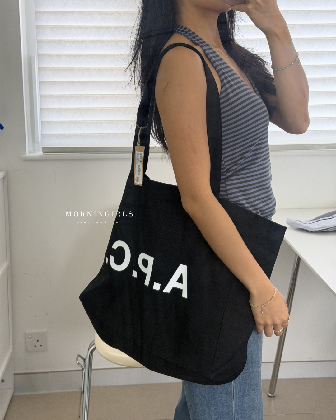 A.P.C. Lou Tote Bag 黑色帆布［最新上架! 限量現貨優惠中!］