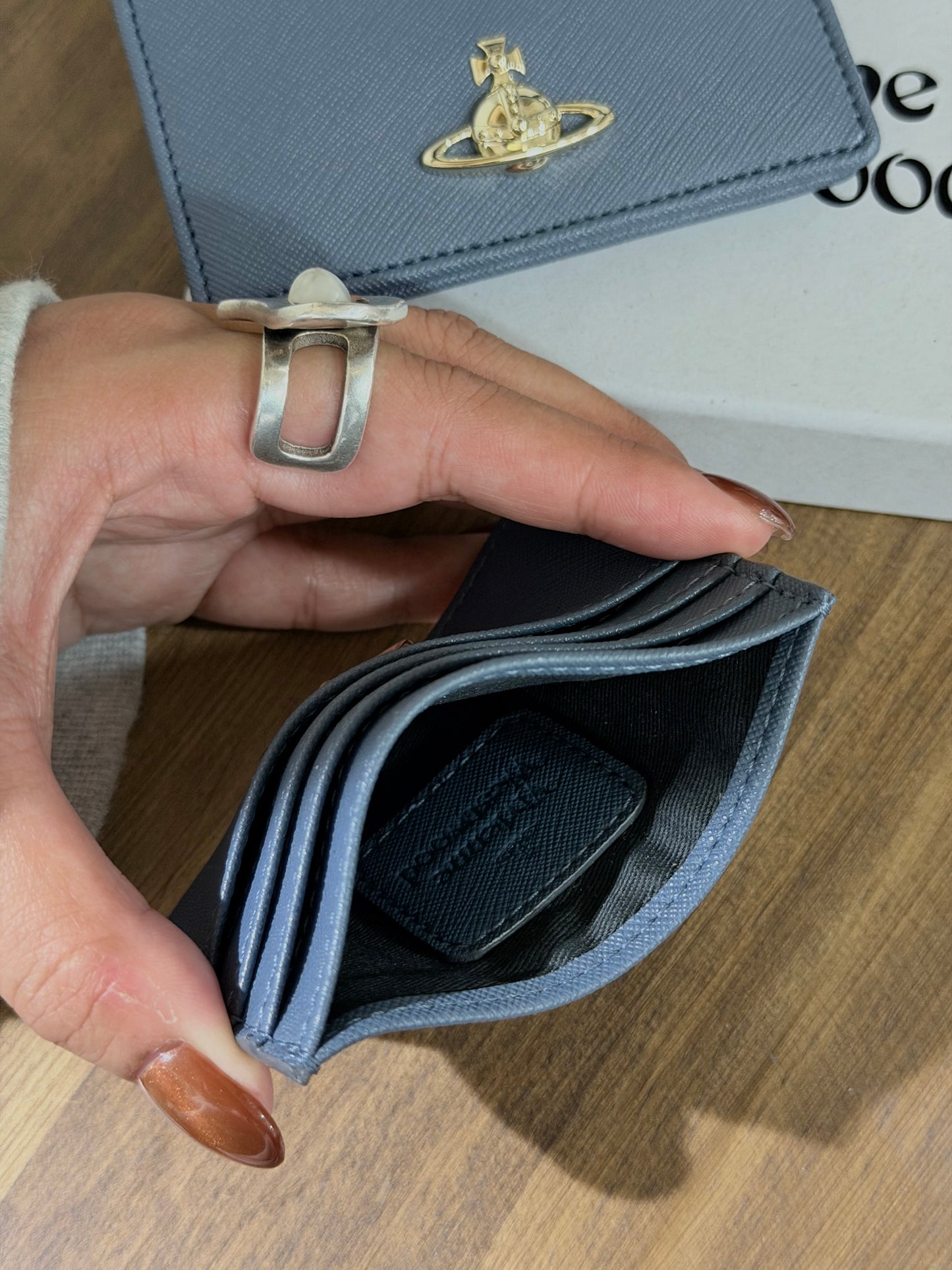 Vivienne Westwood Cardholder 限定灰藍十字紋 [BLACK FRIDAY現貨優惠中! 罕有相位最新上架!]