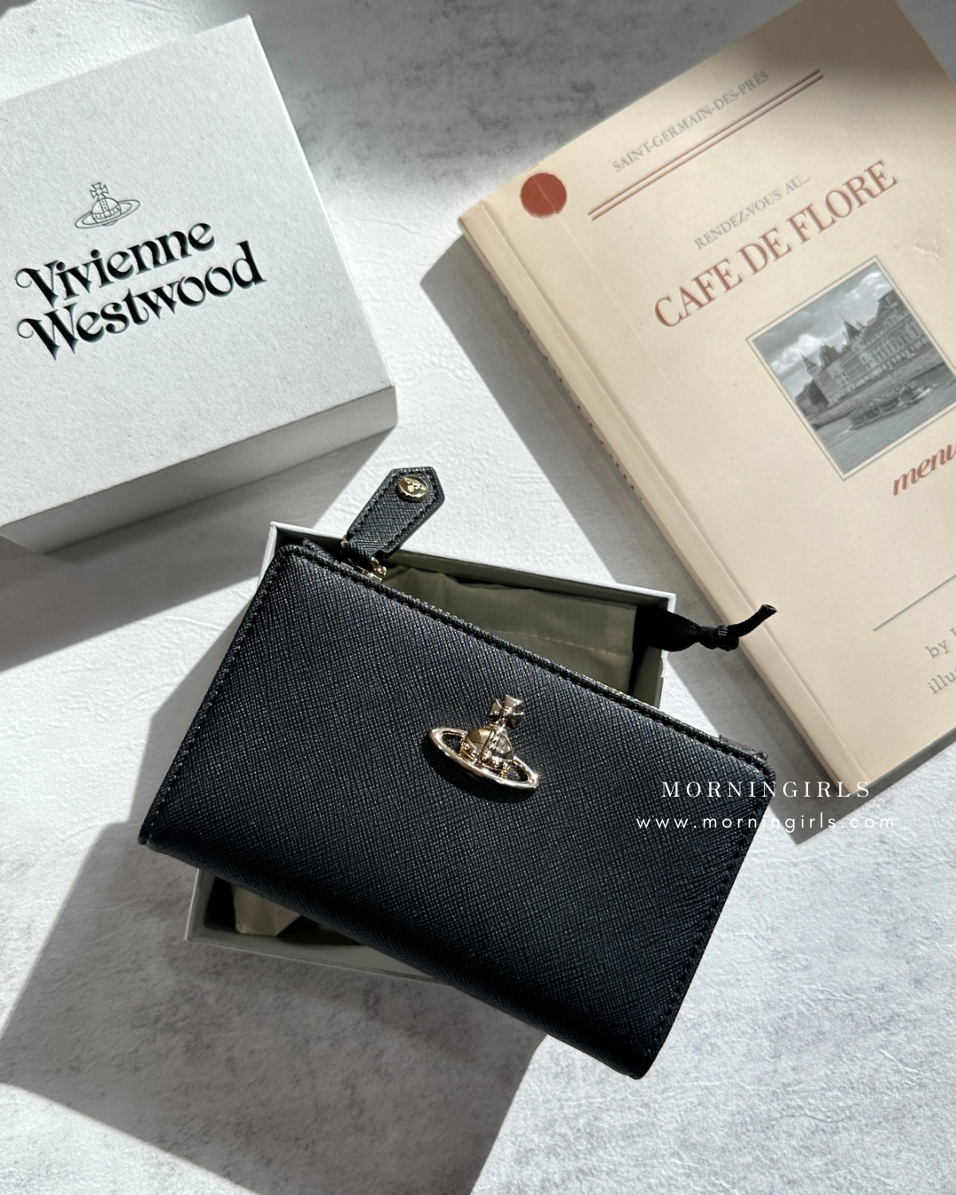 Vivienne Westwood Slim Flap Card Holder 黑金十字紋 [性價比超高!]