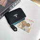 Vivienne Westwood Zip Coin Purse 黑色十字紋
