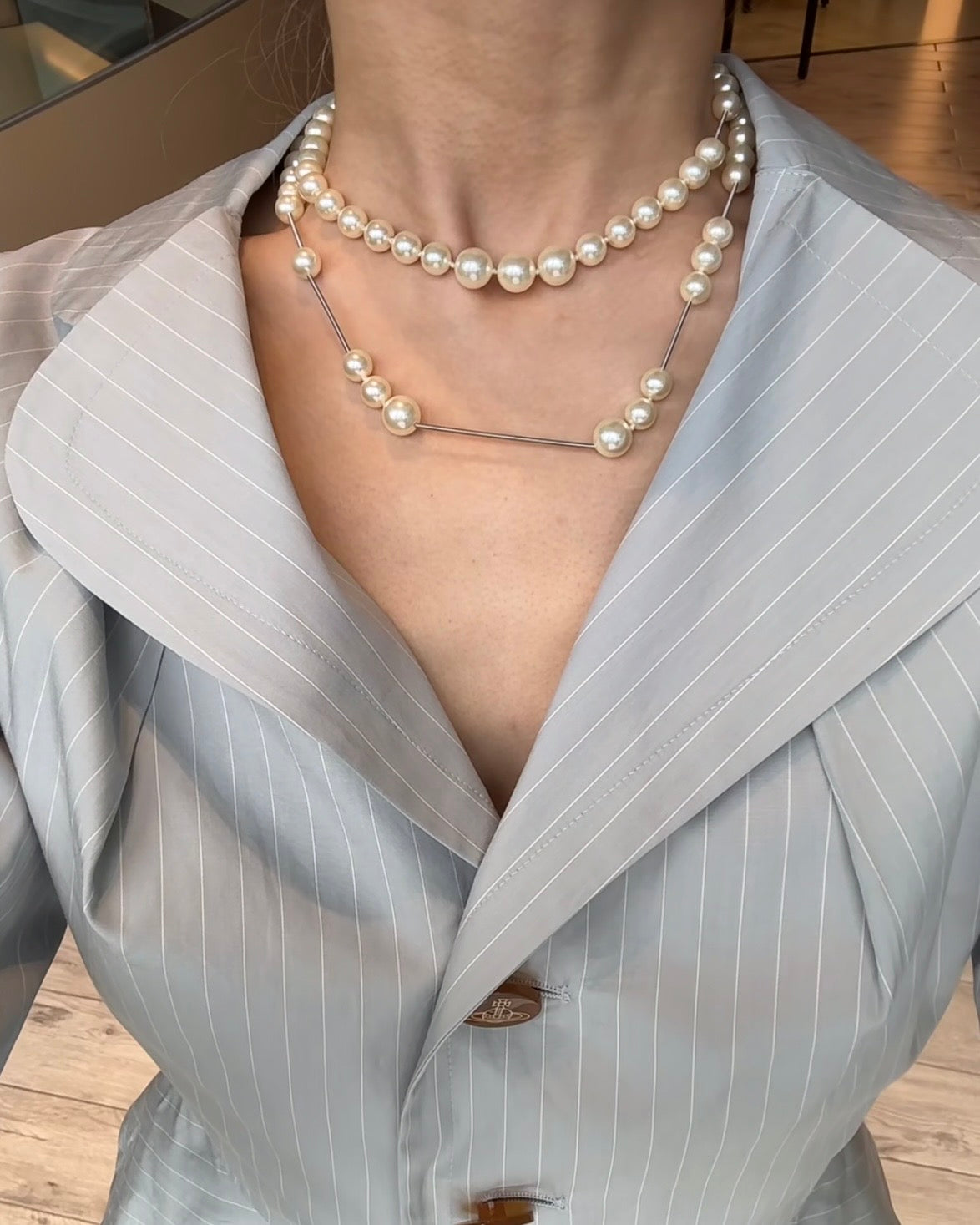 Vivienne Westwood Broken Pearl Necklace 破碎珍珠頸鏈