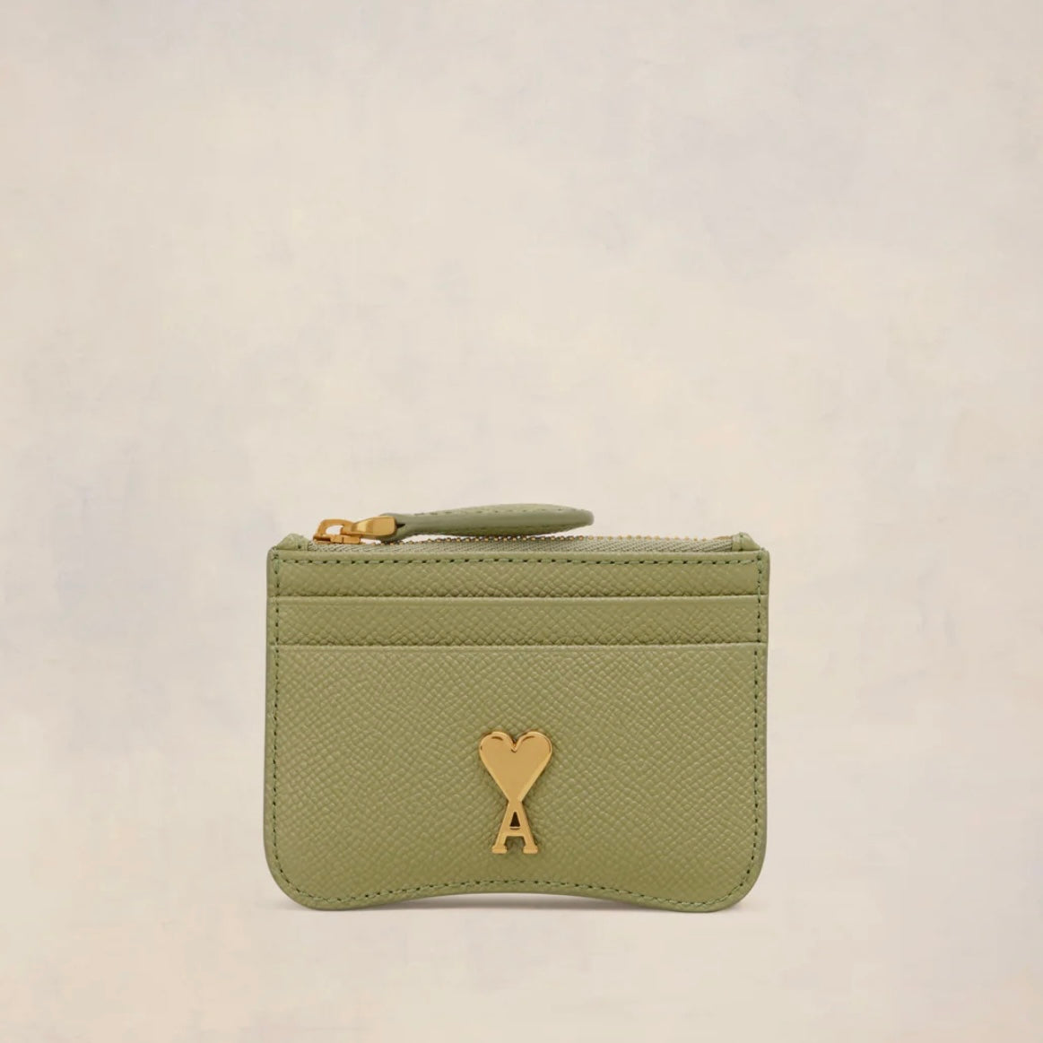 Ami Paris Paris Zipped Cardholder 荔枝皮［限時新品優惠!］