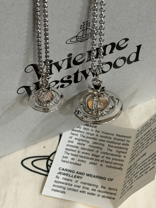 Vivienne Westwood ORB Pendant Crystal Necklace 2026夏天最新限定蜜桃色 頸鏈手鏈耳環同步現貨發售 限時新品優惠中 [經典熱賣!]