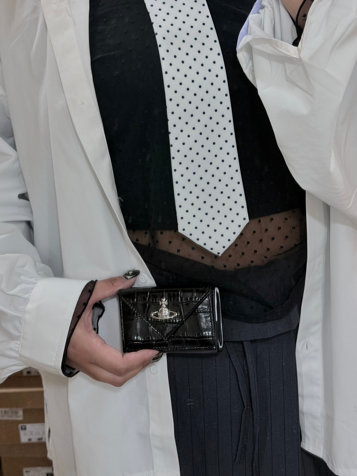 Vivienne Westwood Envelope Mini Wallet 掌心小銀包 [最新黑銀十字紋&鱷魚皮上架 小尺寸銀包推介!]