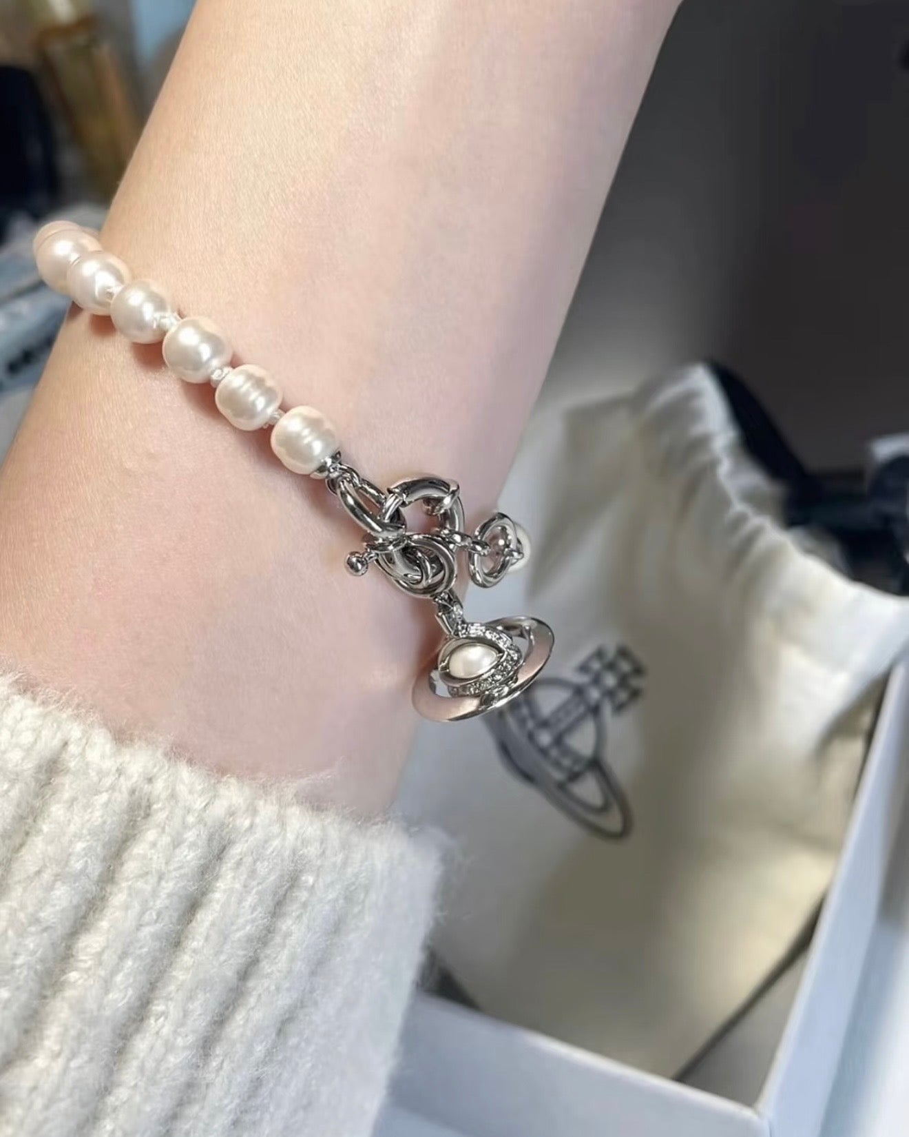 Vivienne Westwood Aleksa Pearl Bracelet 巴洛克珍珠 [銀色少量現貨中! 最新上架!]