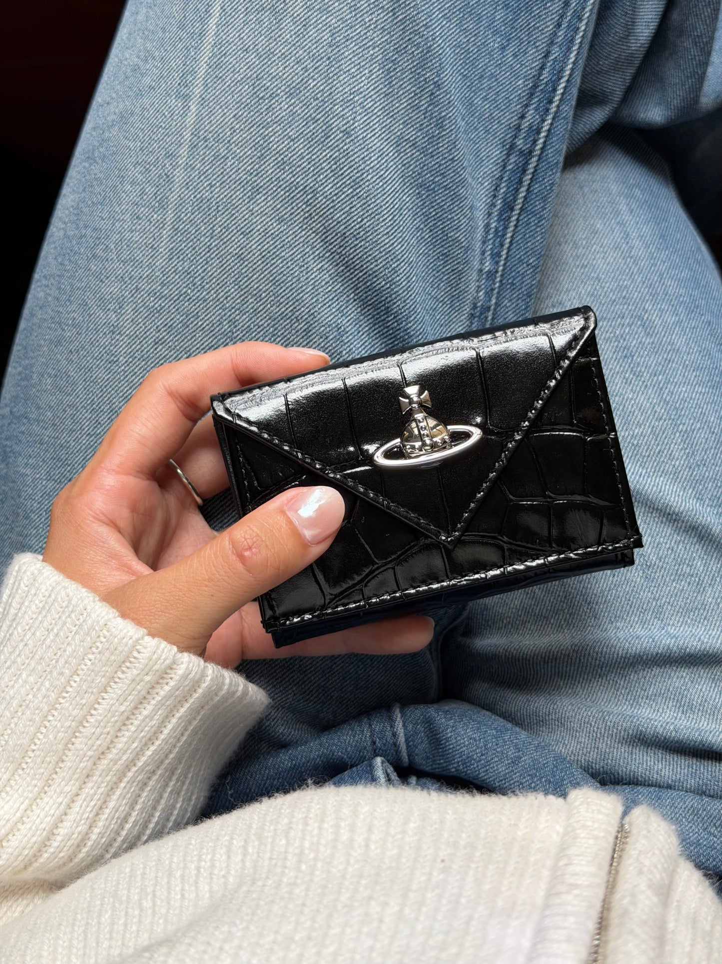 Vivienne Westwood Envelope Mini Wallet 掌心小銀包 [最新黑銀十字紋&鱷魚皮上架 小尺寸銀包推介!]