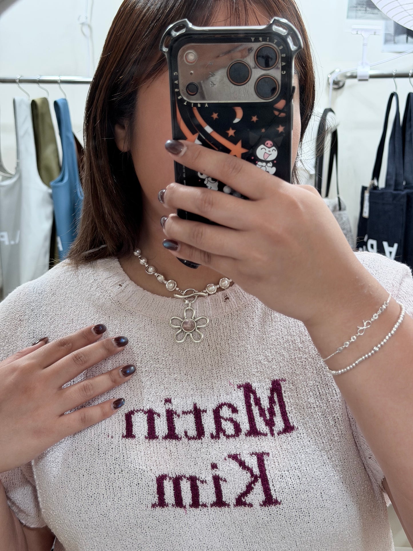 Otro Accesorio X Morningirls 聯乘自家製頸鏈 - Pearl Flower Necklace [超多新色! 門市率先上架已售出多條]