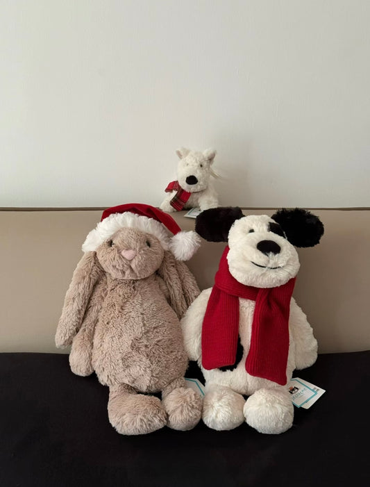 Jellycat Bashful Christmas Bunny soft toy 31cm 聖誕賓尼兔 [最新聖誕系列]