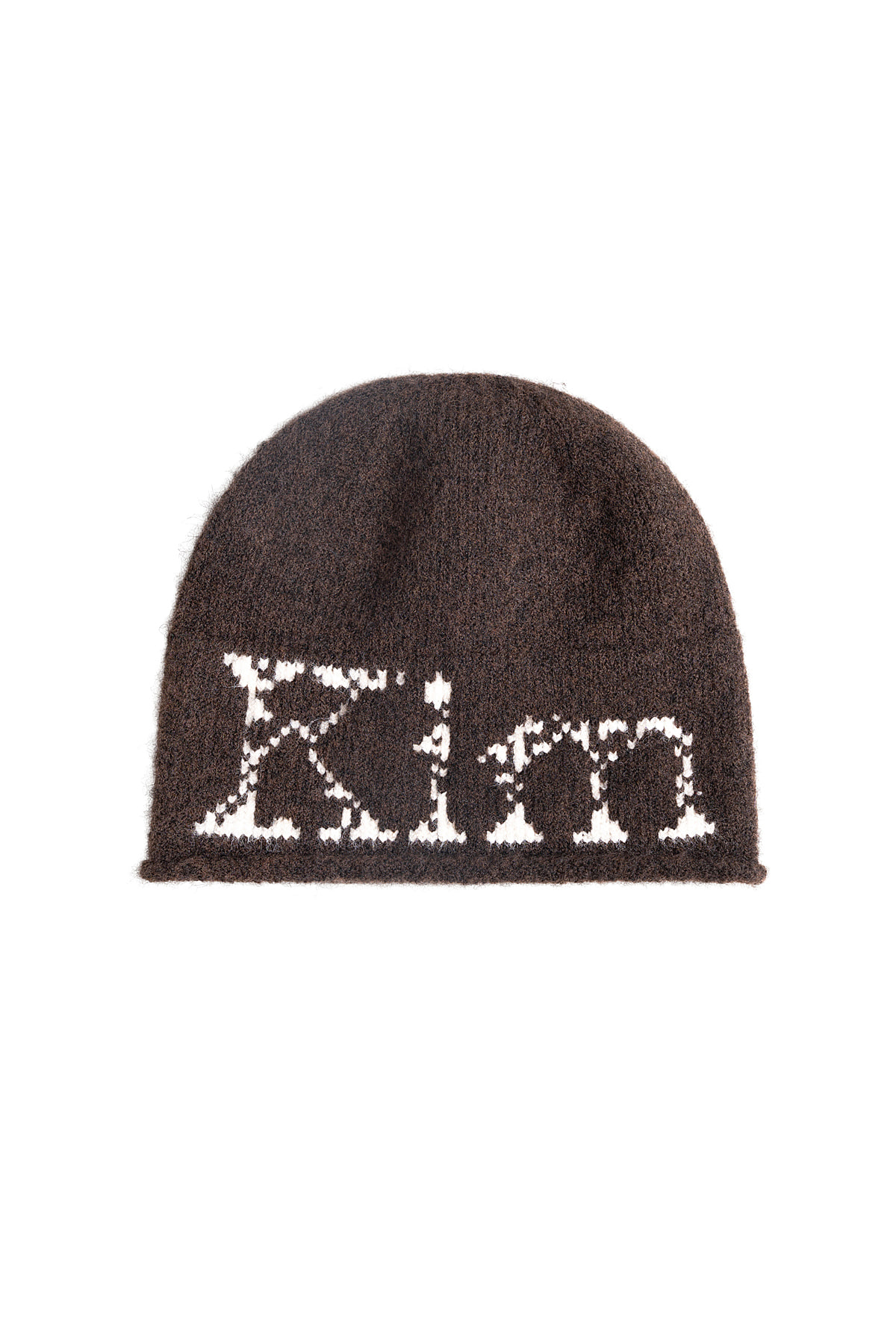 韓國選物🇰🇷Matin Kim Boucle Crack Logo Beanie 圈圈紗裂紋印花針織帽［極軟毛絨感 街頭個性風！］