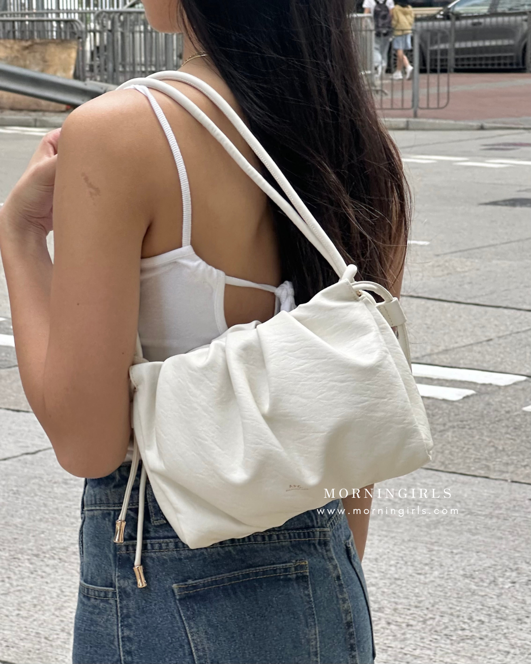 A.P.C. Ninon Shoulder Mini Bag [最新SS24全白皺皺紋! 已停產最後一個現貨!]