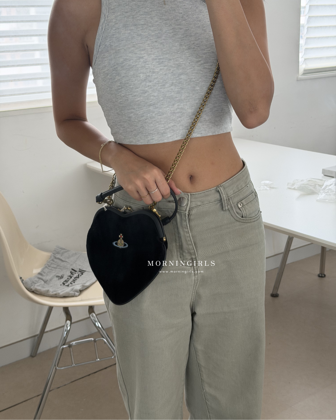 Vivienne Westwood Belle Heart Frame Purse 天鵝絨VELET心心袋［可愛造型感]