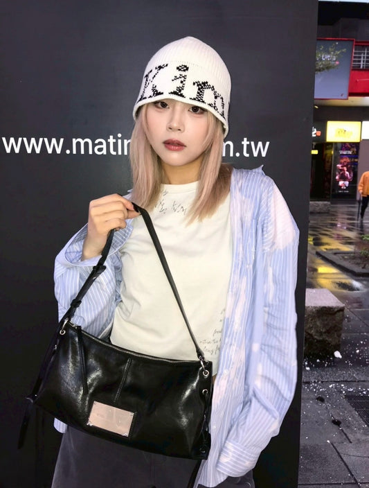 Matin Kim Eyelet Shirring Shoulder Bag 最新韓國選物🇰🇷圈圈綁帶抽繩肩背袋［隨性叛逆感滿滿!］