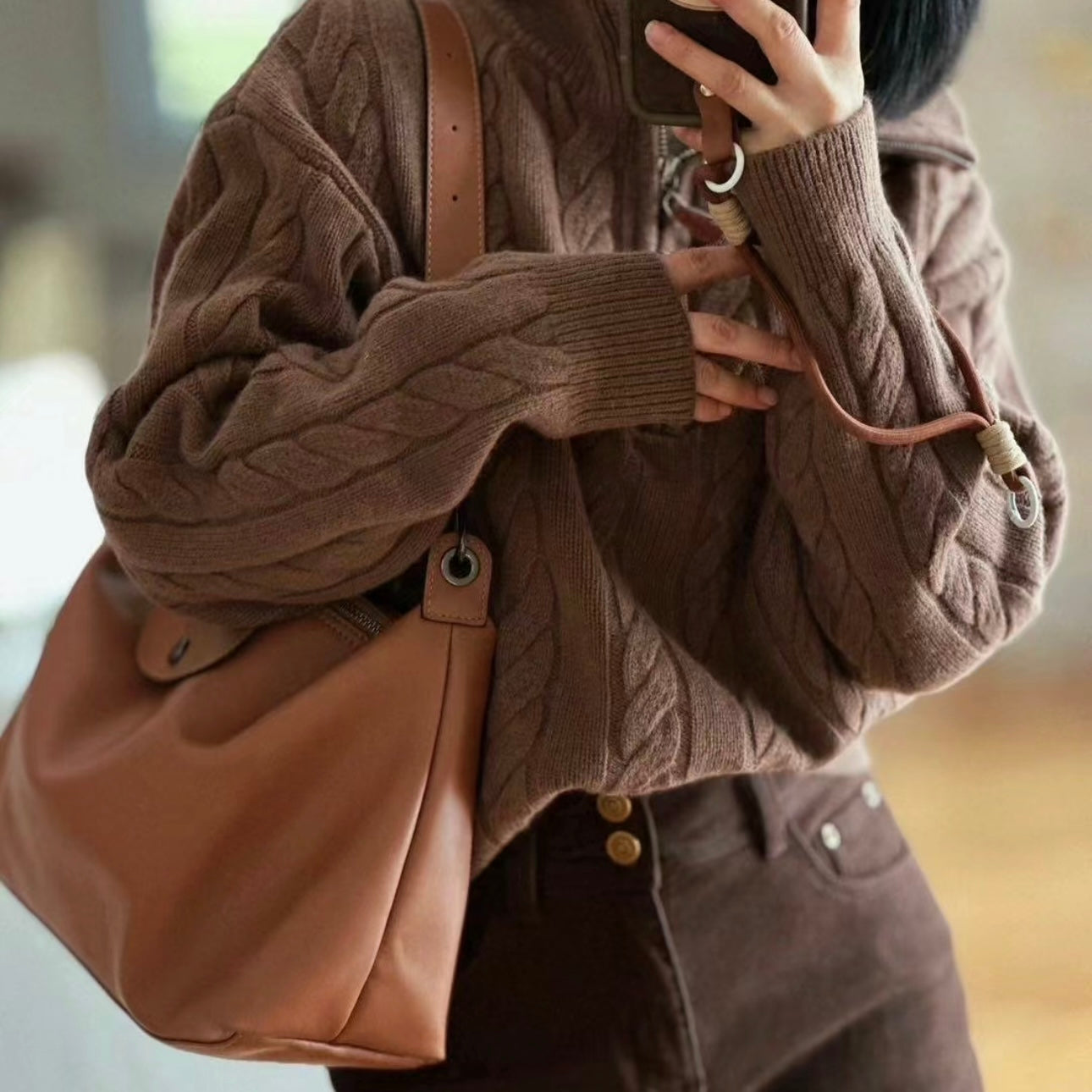 LONGCHAMP Le Pliage Xtra M Hobo Bag 真皮系列［最熱賣!］