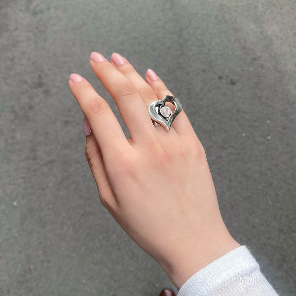 Otro Accesorio 西班牙手工飾物 - Heart Crystal Ring [NEW ITEM!店主自留大推薦!]