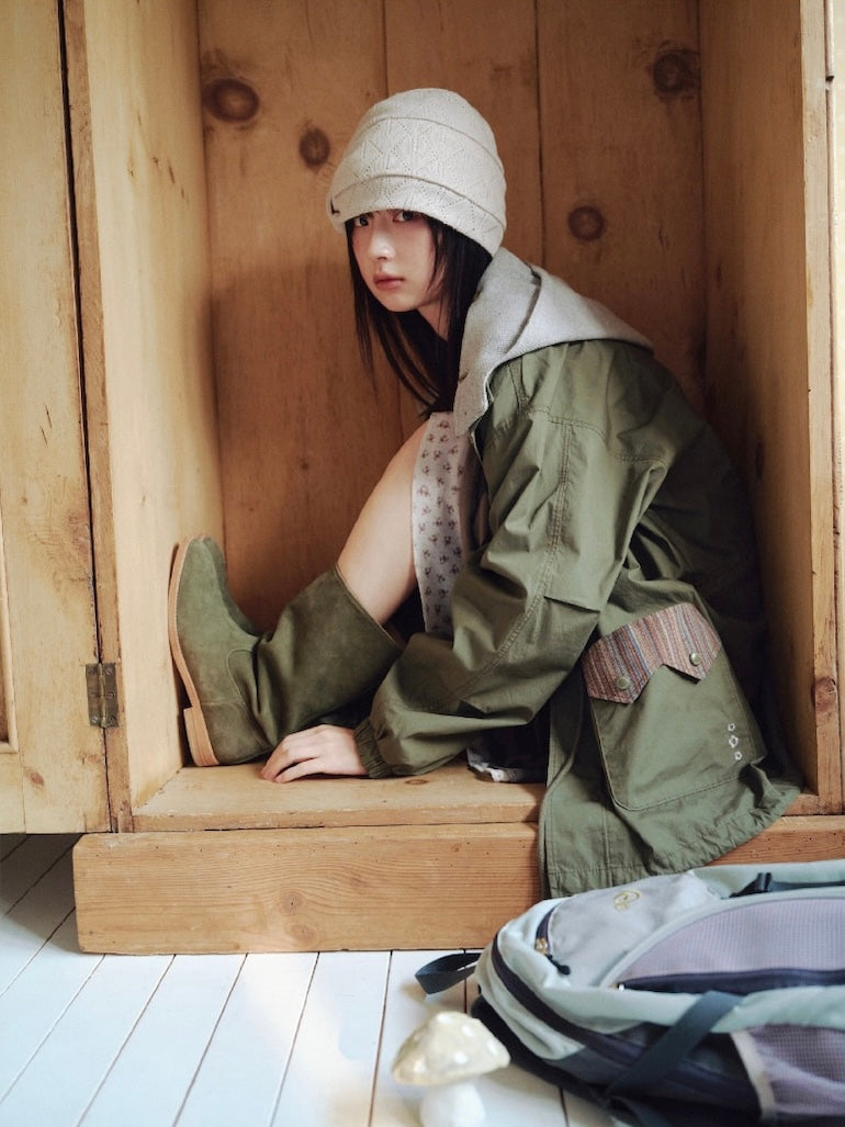 Aeae Wrinkled Beanie 最新韓國選物🇰🇷鈕扣針織花邊冷帽［Made in Korea🇰🇷法式田園風格］