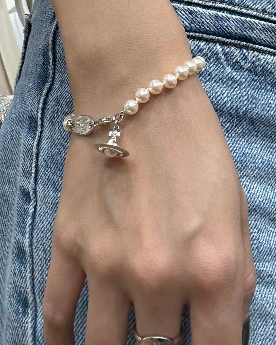 Orb Bracelet Vivienne Westwood Mini Bas Relief Bracelet Silver